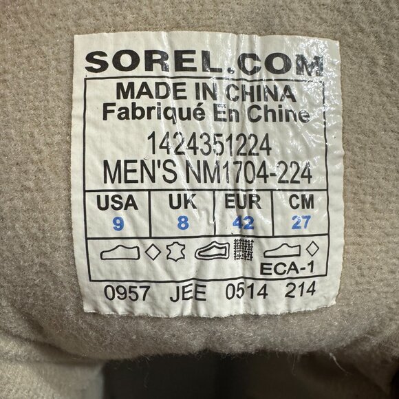 Sorel Mens Cheyanne Lace Full Grain Winter Boots Brown Shoes Sz 12 NM1704-224 - Picture 6 of 13